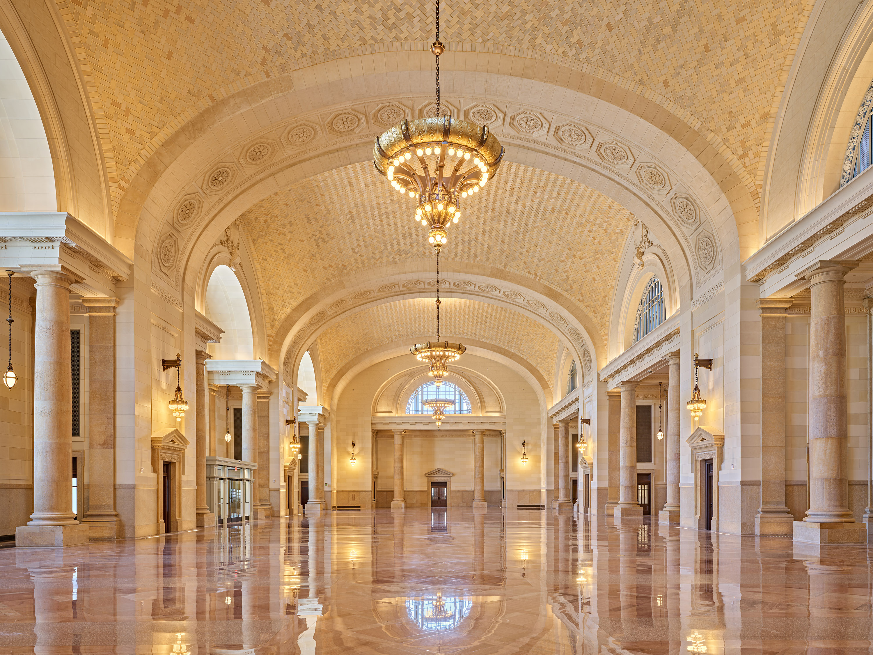 Michigan Central's refurbished Grand Hall in 2024. Photo courtesy of Jason Keene.